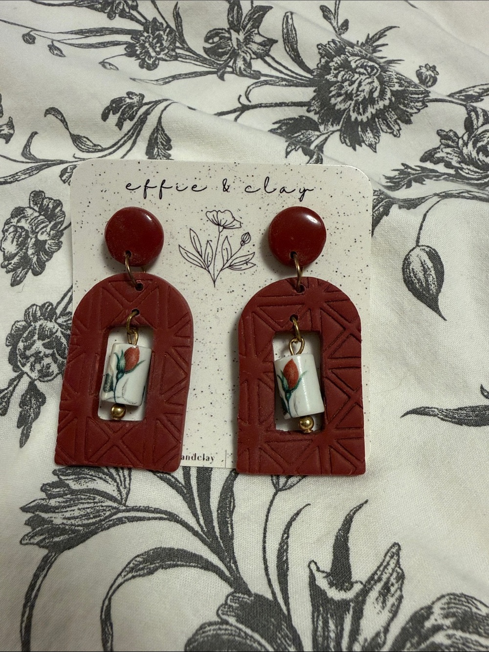 Effie & Clay Arch Floral Drop Earrings